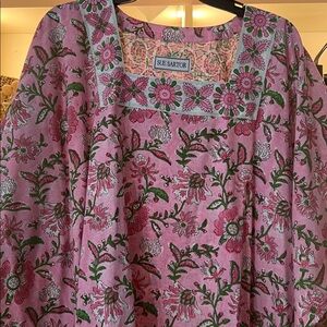 Elegant Floral Pink Kaftan